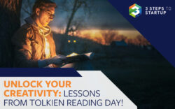 Person reading a book at night